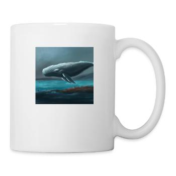Whale floating in the sky - Mug - white - Right