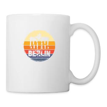 Berlin Germany City Skyline Vintage Retro - Mug - white - Right