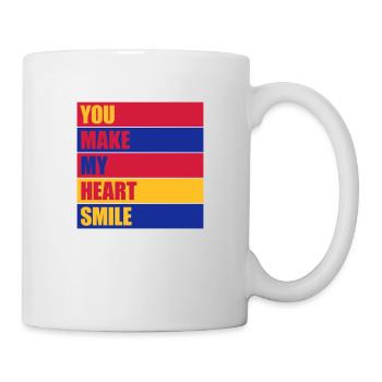 make my heart smile - Tasse - Weiß - Rechts