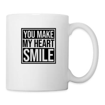 make my heart smile - Tasse - Weiß - Rechts