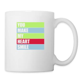 make my heart smile - Tasse - Weiß - Rechts