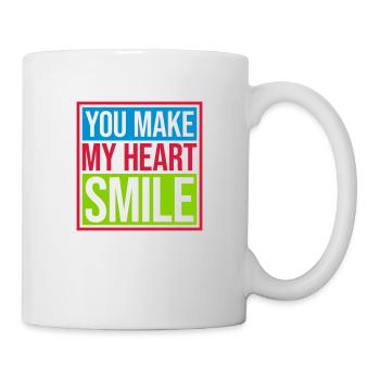 make my heart smile - Tasse - Weiß - Rechts