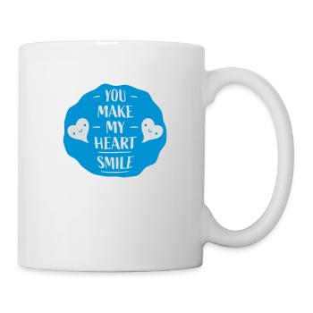 make my heart smile - Tasse - Weiß - Rechts