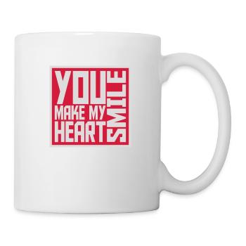 make my heart smile - Tasse - Weiß - Rechts