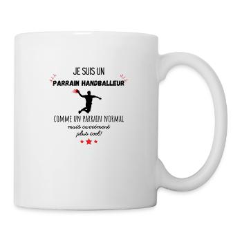 parrain handballeur cool - Mug blanc - blanc - Droite