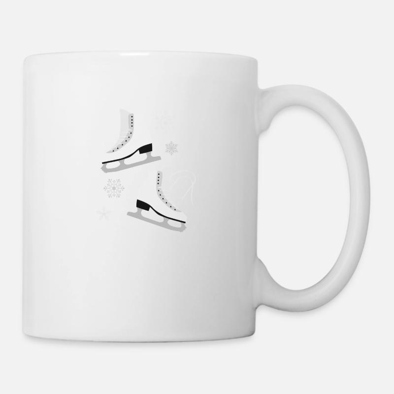 Schlittschuhe - Tasse - Weiß