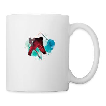 Eishockey Eishockeyspieler Spieler Bunt Splash - Tasse - Weiß - Rechts