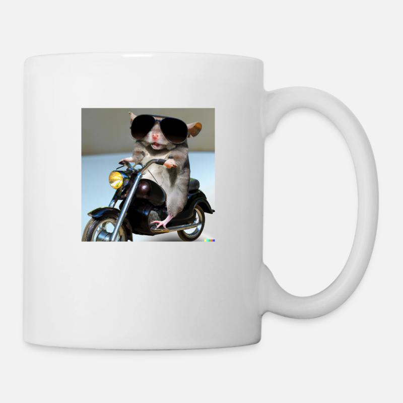 Souris badass - Mug blanc - blanc