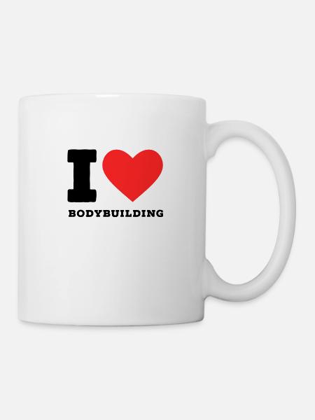 I love bodybuilding - Mug - white
