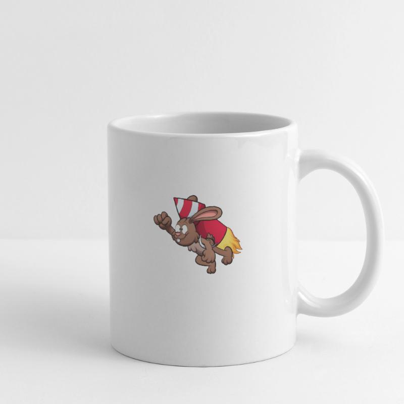 Rabbit With Firework Jetpack Mug