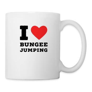 I love bungee jumping - Mug - white - Right