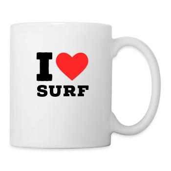 I love surf - Mug - white - Right