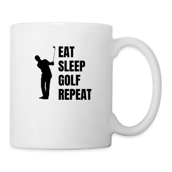 Golf Golfspielerin Golfschläger Spruch Golfball - Tasse - Weiß - Rechts