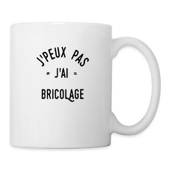 J’peux pas j’ai bricolage - Mug blanc - blanc - Droite