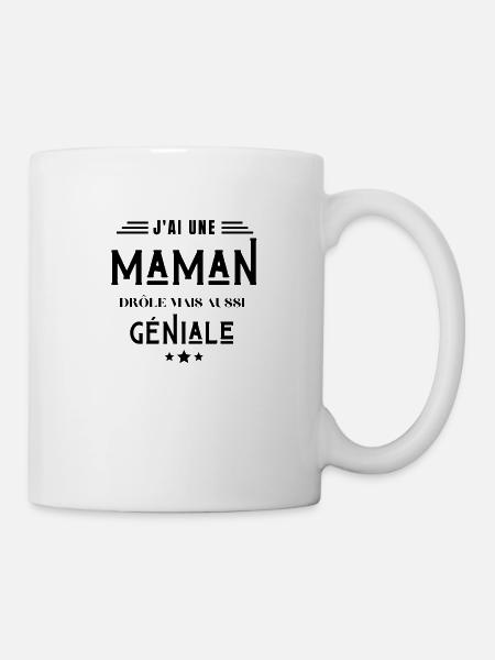 je suis une maman drôle mais aussi géniale - Mug blanc - blanc