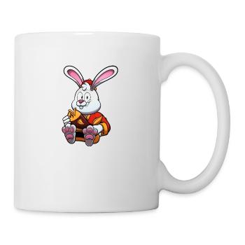 Cute Rabbit Holding Golden Fish - Mug - white - Right