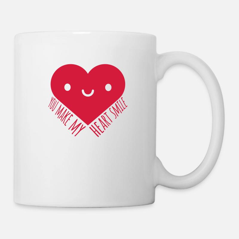make my heart smile - Tasse - Weiß