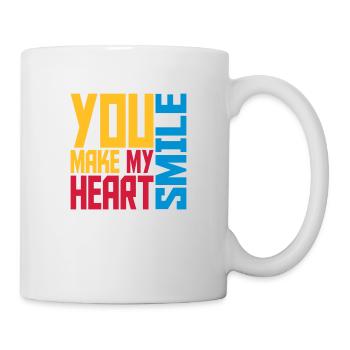 make my heart smile - Tasse - Weiß - Rechts
