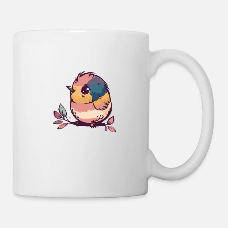 Comic Cute Kawaii Sticker Bird 1 - Mug - white