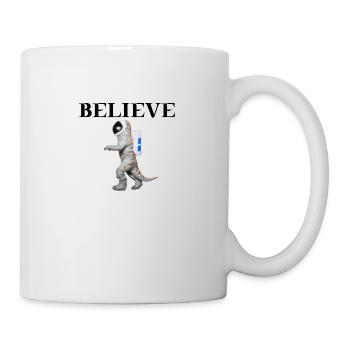 Dino Astronaut Believe idée cadeau amusante - Mug blanc - blanc - Droite