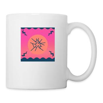 Sonne mit zerbrochenem Glas - Tasse - Weiß - Rechts