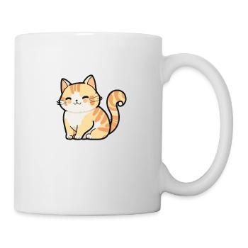 Illustration Comic Cute Kawaiikleines Kitten Katze - Tasse - Weiß - Rechts