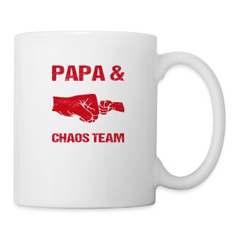 Papa & Tochter das perfekte Chaos Team - Tasse - Weiß - Rechts