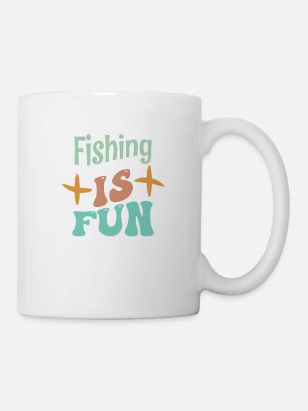 Fishing in Fun - Tasse - Weiß