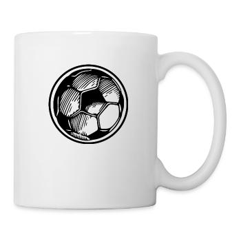 Fußball Football - Mug blanc - blanc - Droite