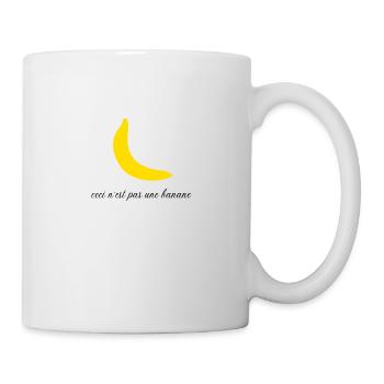 Ceci n'est pas une banane - humour - Mug blanc - blanc - Droite