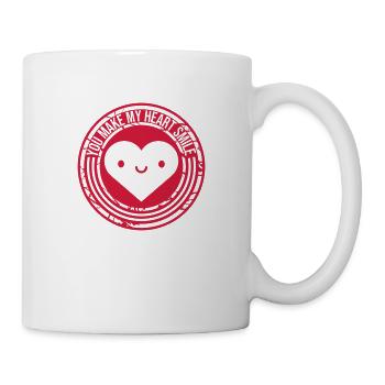 make my heart smile - Tasse - Weiß - Rechts