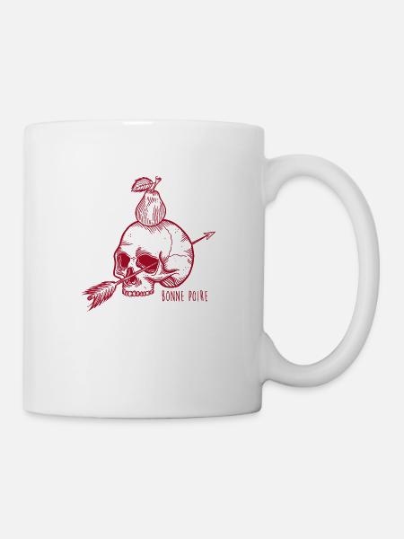 Skull Pear red - Mug blanc - blanc