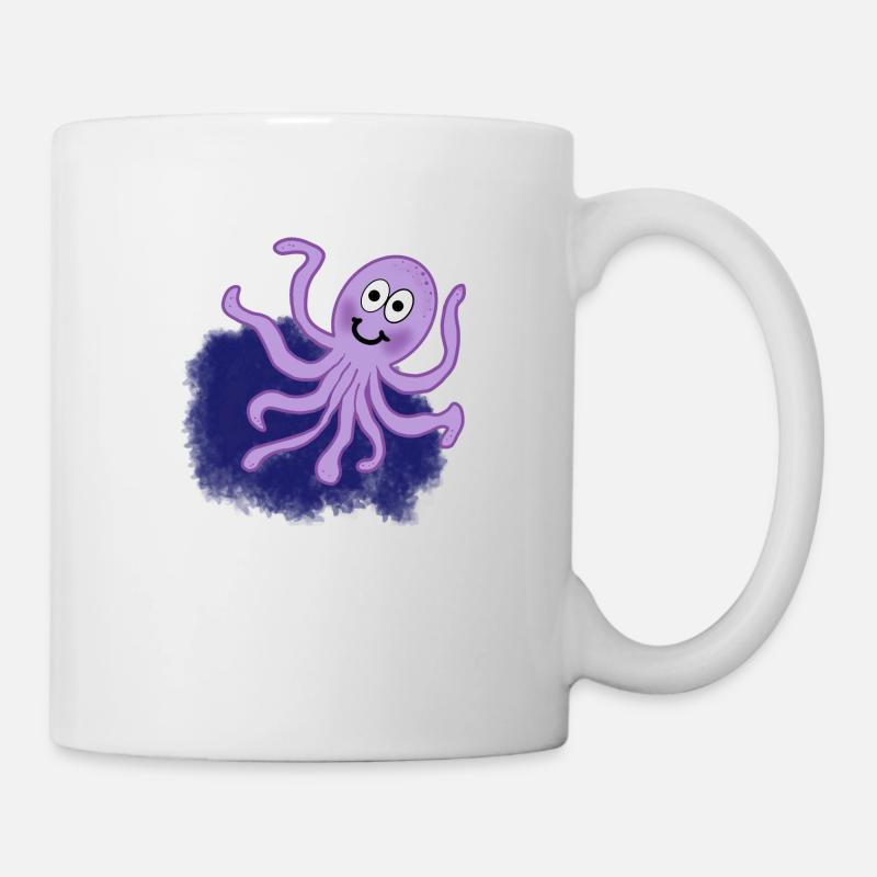 Tintenfisch - Tasse - Weiß