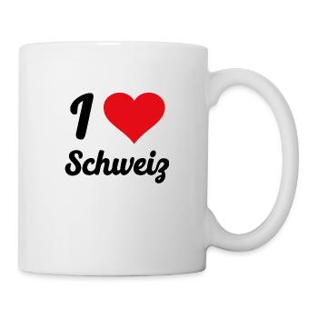 I Love Schweiz - Tasse - Weiß - Rechts