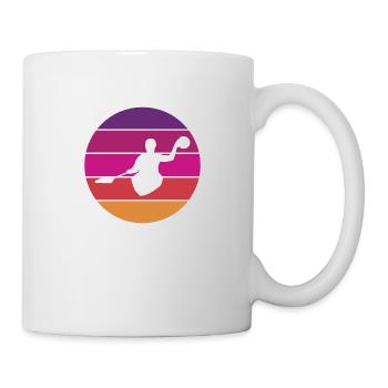 Kanupolo - Canoë Polo - Rétro - Vintage - Coucher de soleil - Mug blanc - blanc - Droite