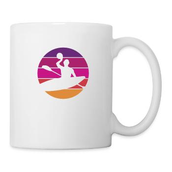 Kanupolo - Canoë Polo - Rétro - Vintage - Coucher de soleil - Mug blanc - blanc - Droite