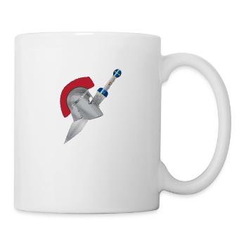 Römischer Gladiator Helm und Schwert - Tasse - Weiß - Rechts
