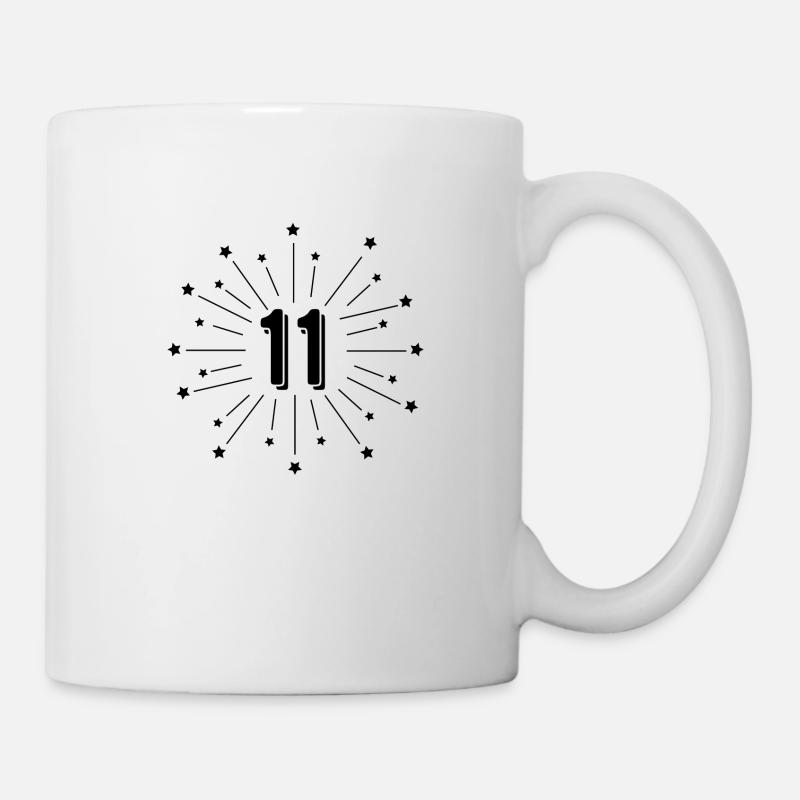 11e anniversaire étoilé - cadeau 11 ans - Mug blanc - blanc