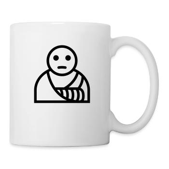 Gips Verband Arm gebrochen - Tasse - Weiß - Rechts