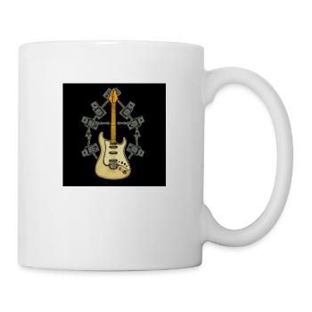 Gitarre Shirt - Tasse - Weiß - Rechts