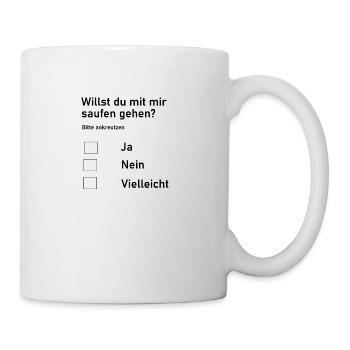 Saufen Party Mallorca Malle Geschenk Geschenkidee - Tasse - Weiß - Rechts