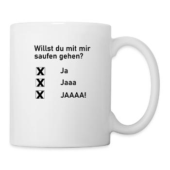 Saufen Party Mallorca Malle Geschenk Geschenkidee - Tasse - Weiß - Rechts