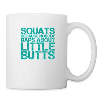 Squats parce que personne ne rappe sur Little Butts 4 - Mug blanc - blanc - Droite