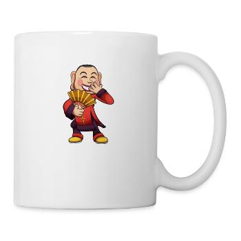 Homme au masque souriant chinois - Mug blanc - blanc - Droite