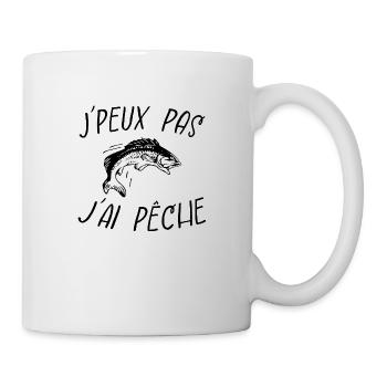 j'peux pas j'ai pêche - Mug blanc - blanc - Droite
