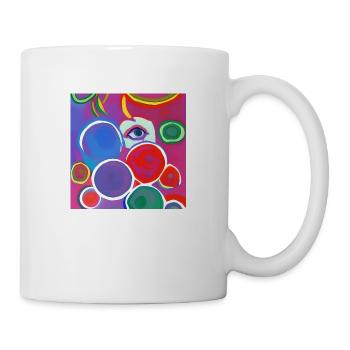 Art abstrait, couleur, dessin, - Mug blanc - blanc - Droite