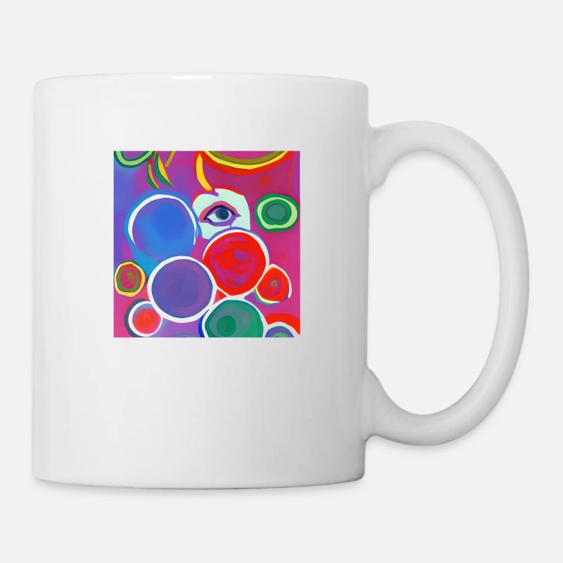 Art abstrait, couleur, dessin, - Mug blanc - blanc