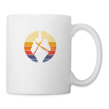 Dusseldorf Germany City Skyline Vintage Retro - Mug - white - Right