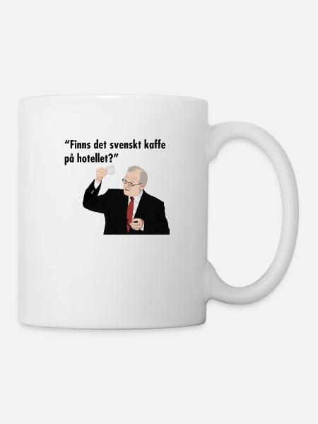 Finns det svensk kaffe på hotellet - Mugg - vit