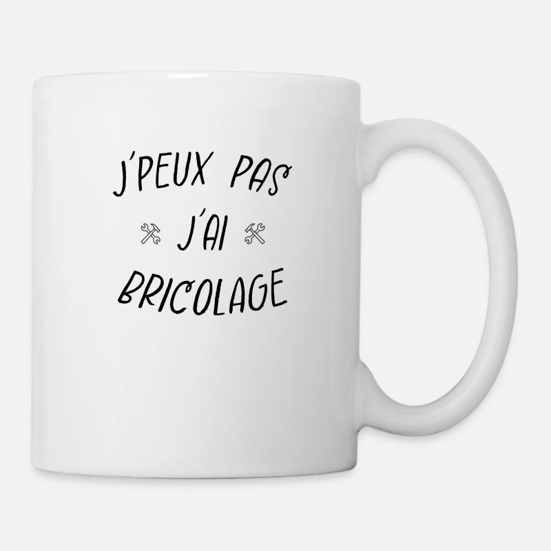 j'peux pas j'ai bricolage - Mug blanc - blanc